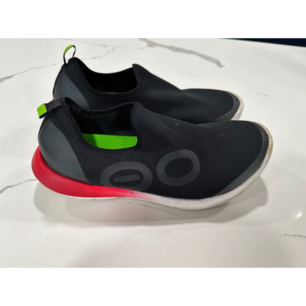 OOFOS OOmg‎ Low Black Red Recovery Slip On Shoes Mens Size 14